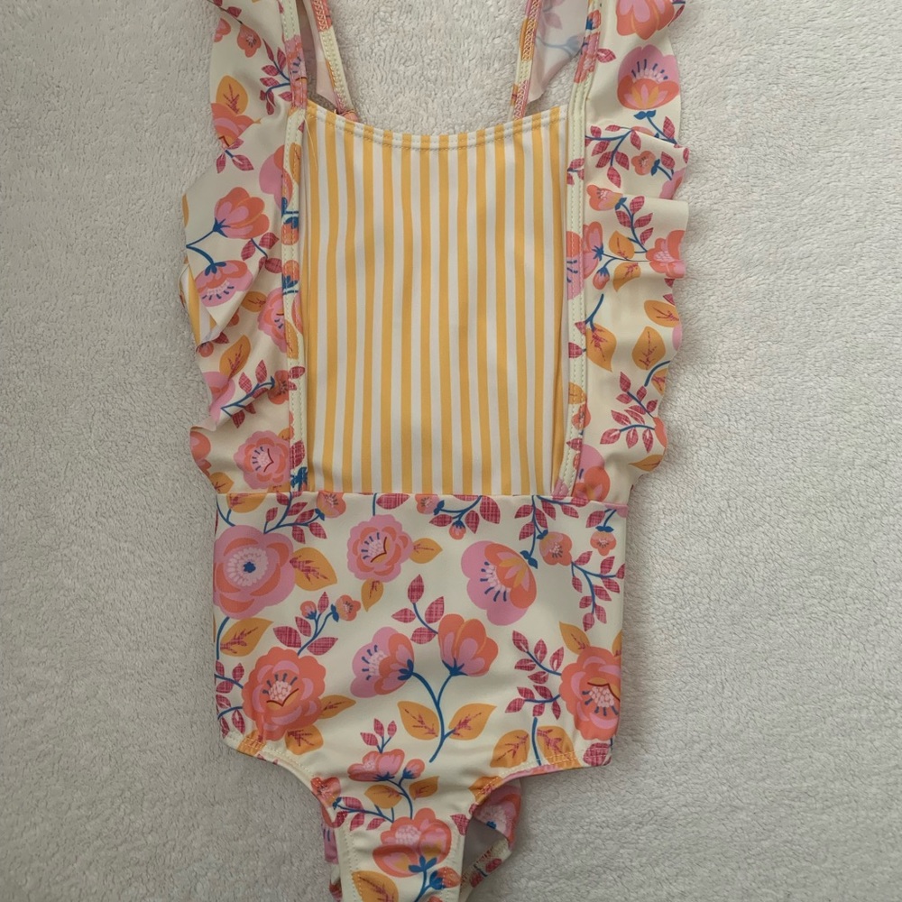 Heart and Harmony wallflower ruffle girls swimsuit
